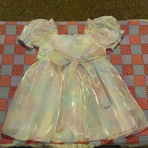 SHEIN Pastel Puff Sleeve Dress